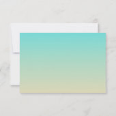 白い妖精のライト |グラデーションビーチ結婚式RSVPカード 出欠カード (裏面)