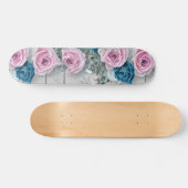 白い威厳のあるレンガの粗末なナウティカ淡い色のピンク スケートボード (横)