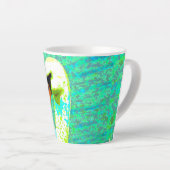 白い威厳のある白鳥の頭 カフェラテマグ (右アングル)