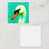 白い威厳のある白鳥の頭 ノートカード (正面/裏面)