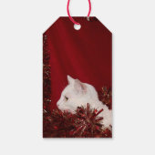白い子ネコのクリスマス ギフトタグ (裏面)