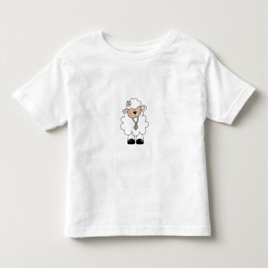 白い子ヒツジ トドラーTシャツ (正面)