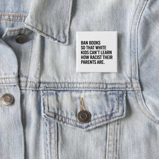 白い子供が禁止できるように本を禁止す学る 缶バッジ (インサイチュ)