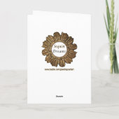 白い子犬の幸せな母の日を写真に撮る カード (裏面)