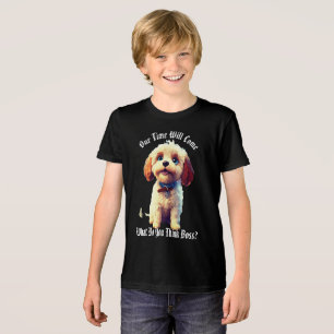 白い子犬アーモンドの耳かわいい犬のデザイン – トライブレンドTシャツ