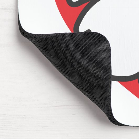 白い子犬 マウスパッド (コーナー)