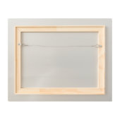 白い子犬 メタルプリント (裏面)