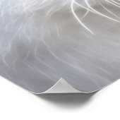 白い子猫と蝶 ポスター (角)