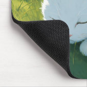 白い子猫の眠っているイメージ マウスパッド (コーナー)