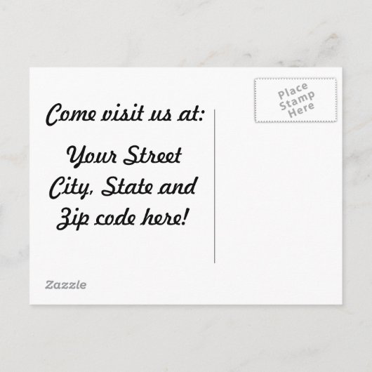 白い子猫を引っ越した 案内ポストカード (裏面)