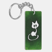 白い子猫 キーホルダー (正面左)