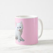白い子猫 コーヒーマグカップ (正面右)