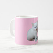 白い子猫 コーヒーマグカップ (正面左)