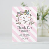 白い子猫，子猫，動物のサンキューカード サンキューカード (スタンド正面)