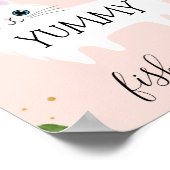 白い子猫Are You Kitten Me誕生日標識 ポスター (角)