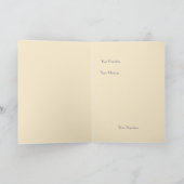 白い孔雀および花 カード (内部)