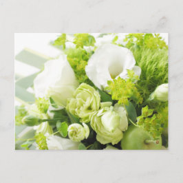 白い季節違うの花の花束 ポストカード
