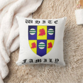 白い家族の子孫(家族の盾)の枕 クッション (ブランケット)