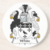 白い家紋のコースター コースター (正面)