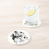 白い家紋のコースター コースター (側面)