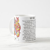 白い家紋のマグ コーヒーマグカップ (正面左)