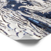 白い寺院 ポスター (角)