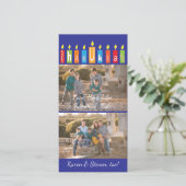 白い封筒「キャンドル」のハヌカーフォトカード シーズンカード (スタンド正面)