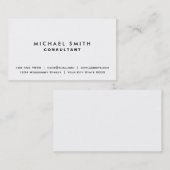 白い専門の明白でエレガントでモダンなシンプル 名刺 (正面/裏面)