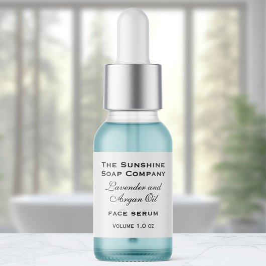 白い小さいボトルドロッパーボトルラベル ラベル