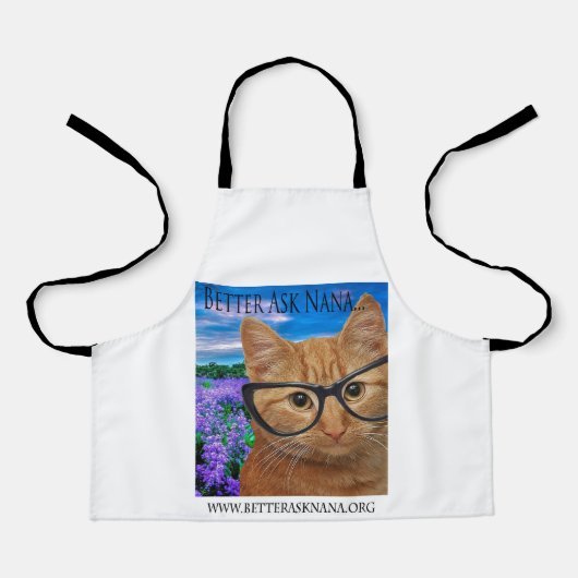 白い小さな子供のエプロンより良い頼nana エプロン (正面)