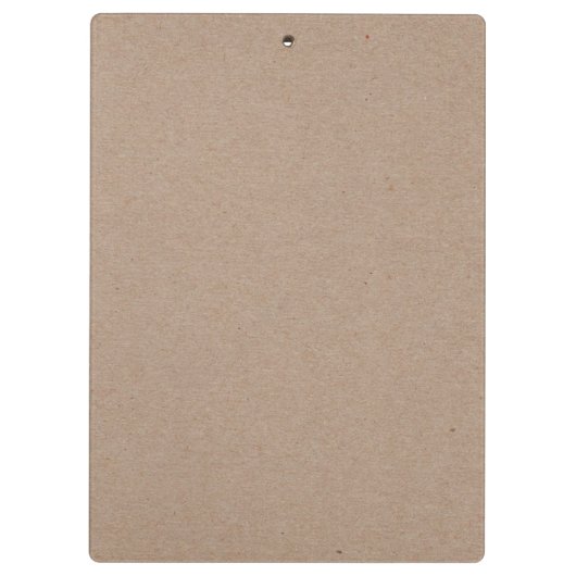 白い小さな花のパターンと素朴なモノグラム クリップボード (裏面)