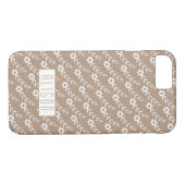 白い小さな花オンクラフト紙素朴なフローラ Case-Mate iPhoneケース (裏面(横))