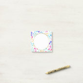 白い小枝の虹は花のポスト・イットを着色します ポストイット (デスク上)