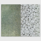 白い小石のロットコラージュ ラッピングペーパー (フラット)