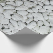 白い小石のロットコラージュ ラッピングペーパー (角)