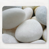 白い小石の石の石の自然の写真のマウスパッド マウスパッド (正面)