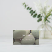 白い小石ストーンミニマリスト写真スパウェルネス 名刺 (スタンド正面)