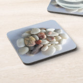 白い小石 コースター (左側)