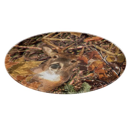 白い尾の鹿の頭の秋のエネルギーが千に威勢よく カッティングボード (角)