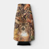 白い尾の鹿の頭の秋のエネルギーが千に威勢よく ボトルクーラー (正面)