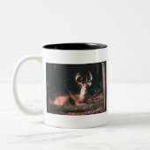 白い尾を持つバックシカ ツートーンマグカップ (左)