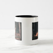 白い尾を持つバックシカ ツートーンマグカップ (中央)