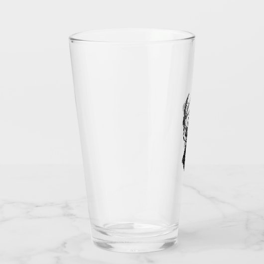 白い尾シカのトロフィの木びき台 タンブラーグラス (右)