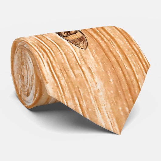 白い尾シカの頭部のトロフィの木製の穀物のスタイル ネクタイ (ロール)