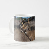 白い尾シカ コーヒーマグカップ (正面左)