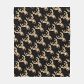 白い尾根エネルギー精神 フリースブランケット (正面)