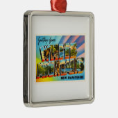 白い山のニューハンプシャーNH旅行記念品 メタルオーナメント (右)