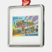 白い山のニューハンプシャーNH旅行記念品 メタルオーナメント (左)