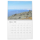 白い山の壁掛けカレンダーの視野 カレンダー (2月 2026)