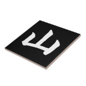 白い山の漢字のタイル タイル (側面)